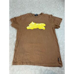 Ice Cream Mens Short Sleeve Crew Neck Double Sided Pullover‎ Brown Gummy Tee M